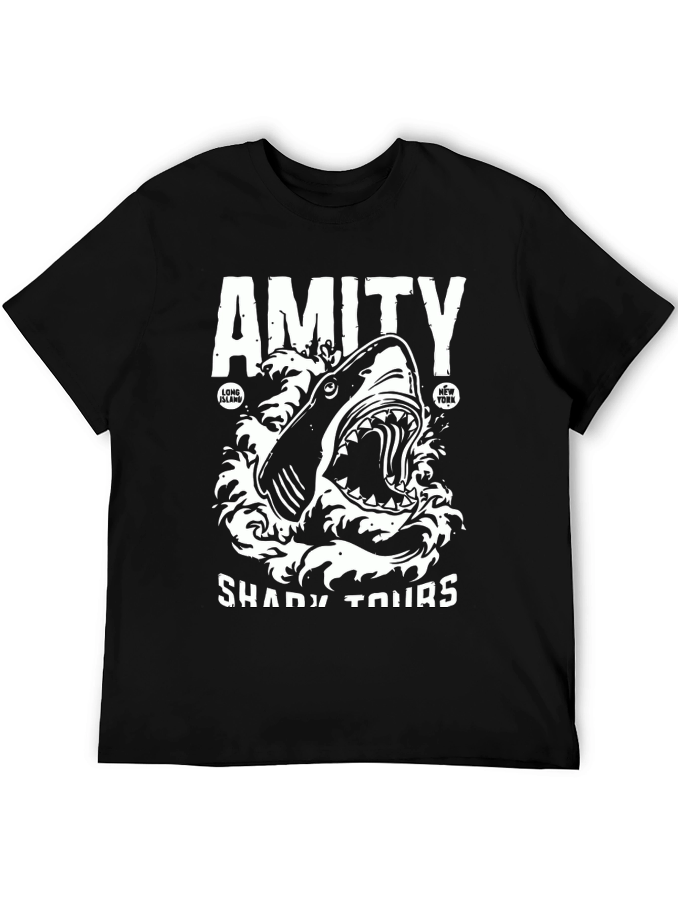 Amity Shady Tours Black Graphic Tee