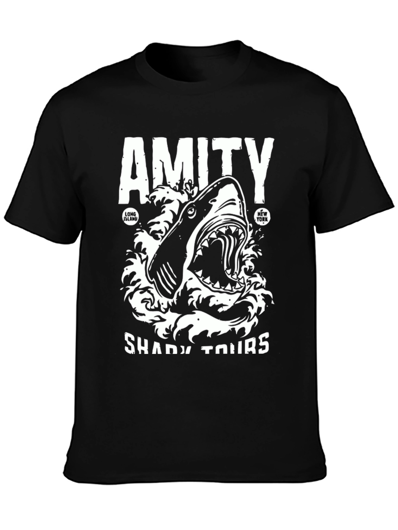 Amity Shady Tours Black Graphic Tee