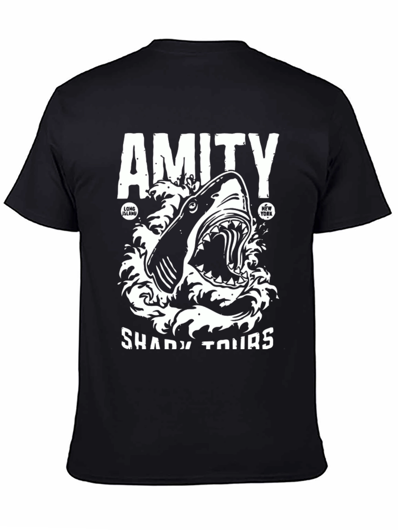 Amity Shady Tours Black Graphic Tee