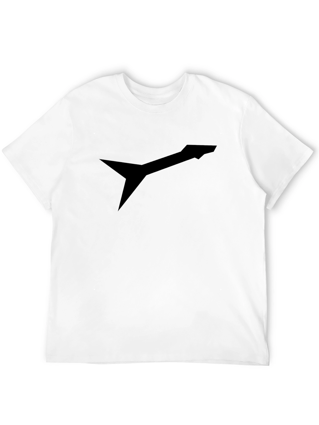 Mens Black Graphic Tee - Modern Arrow Design