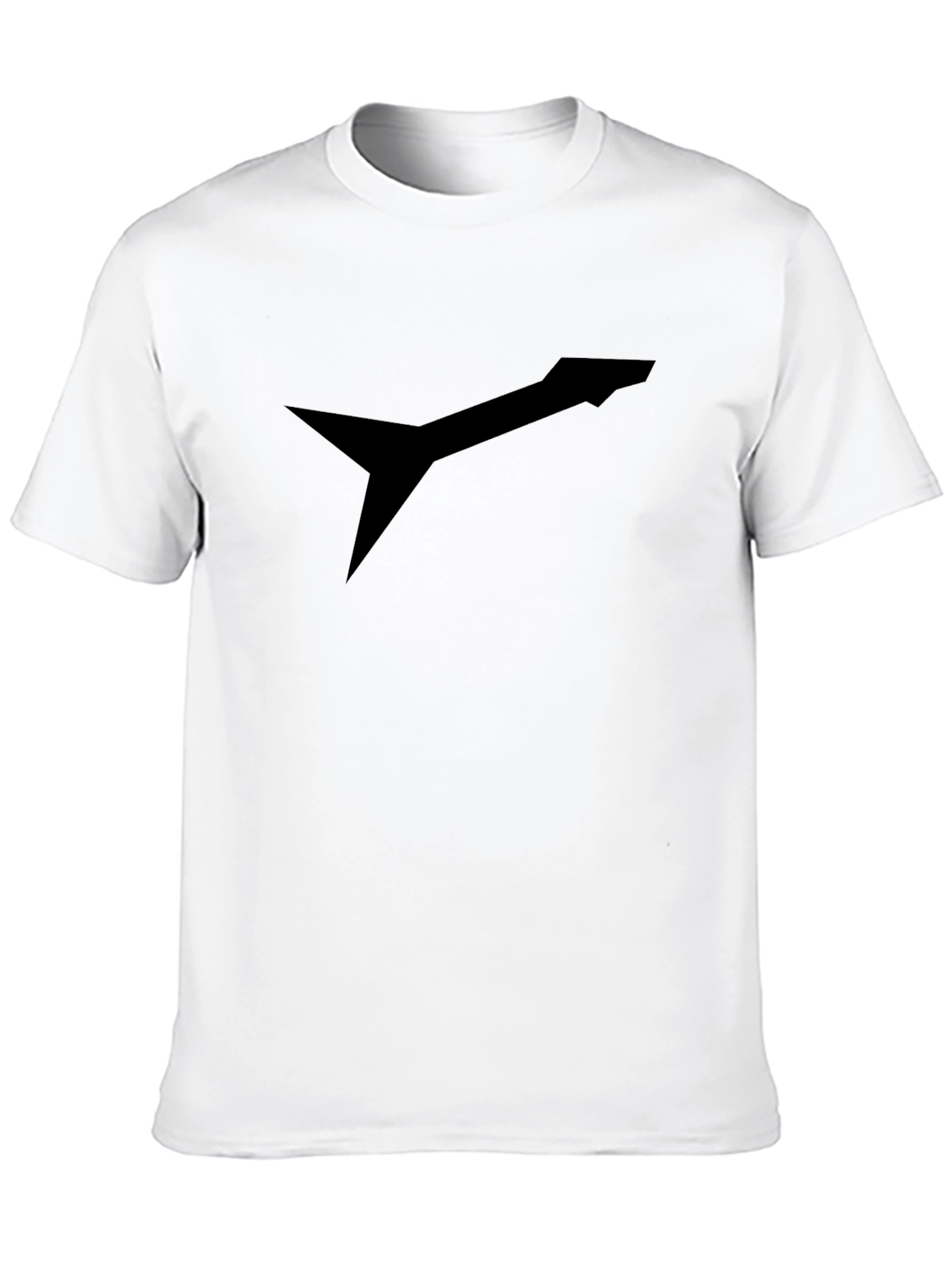 Mens Black Graphic Tee - Modern Arrow Design