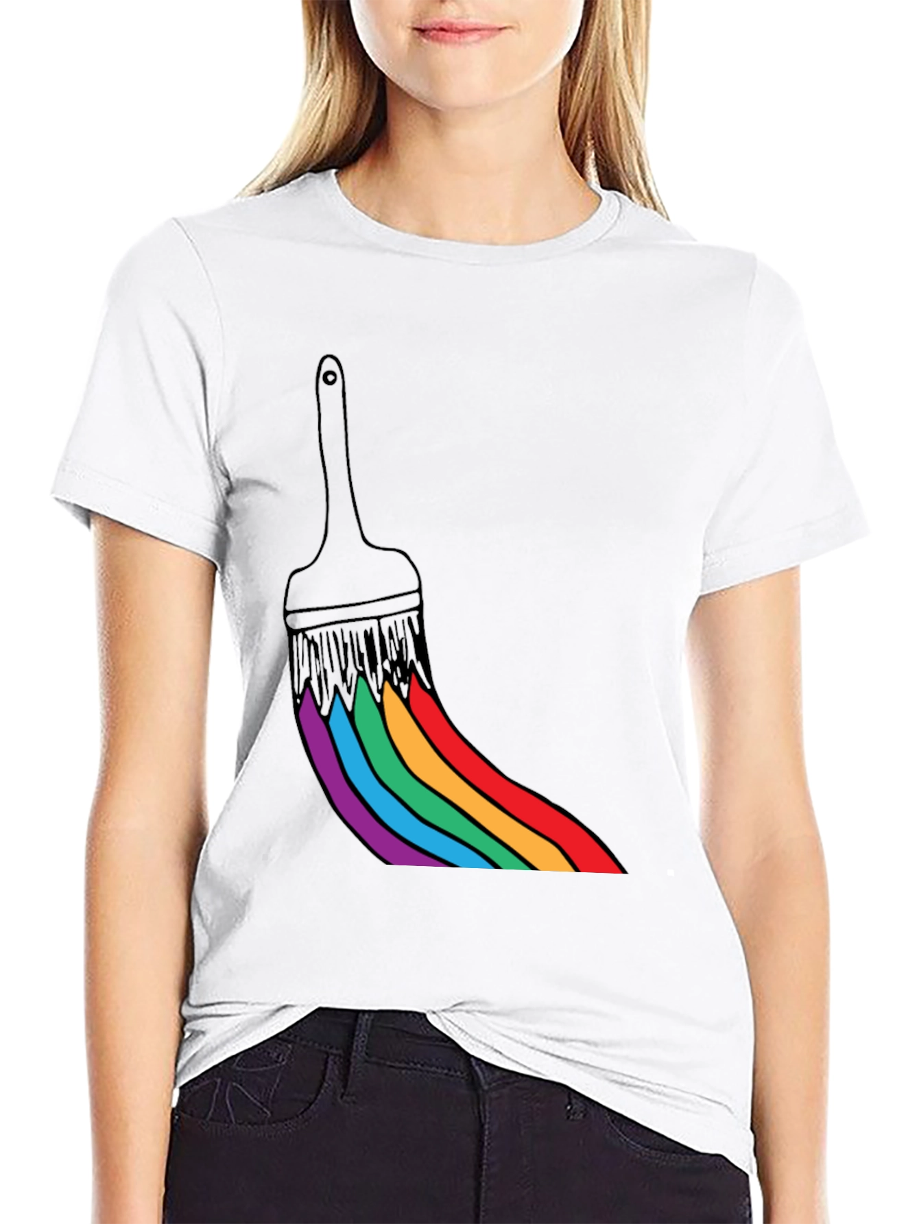 Rainbow Paint Brush T-Shirt