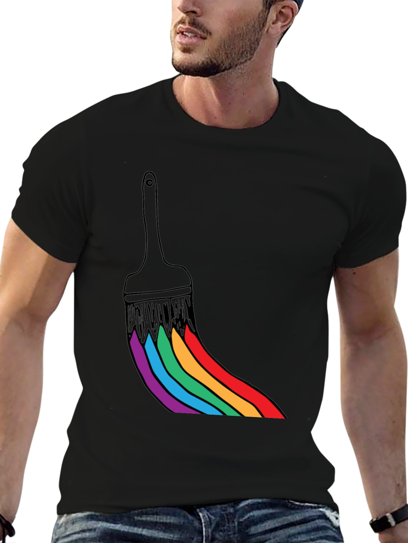 Rainbow Paint Brush T-Shirt