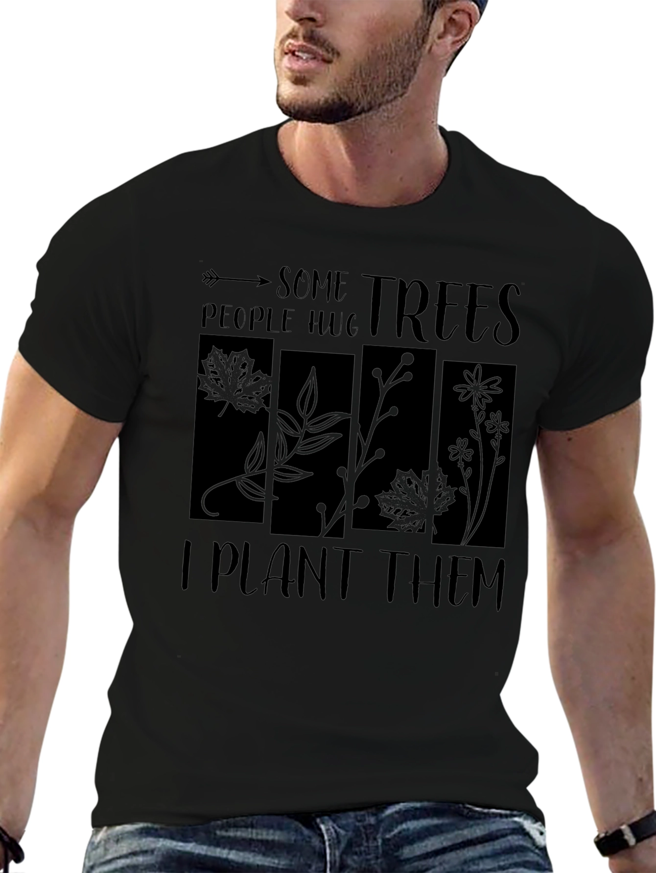 Some People Hug Trees T-Shirt - Plant Lover Tee