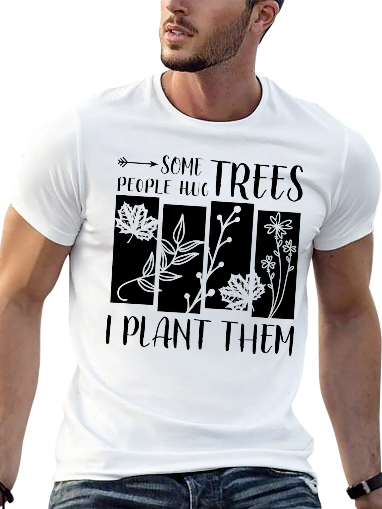 Some People Hug Trees T-Shirt - Plant Lover Tee