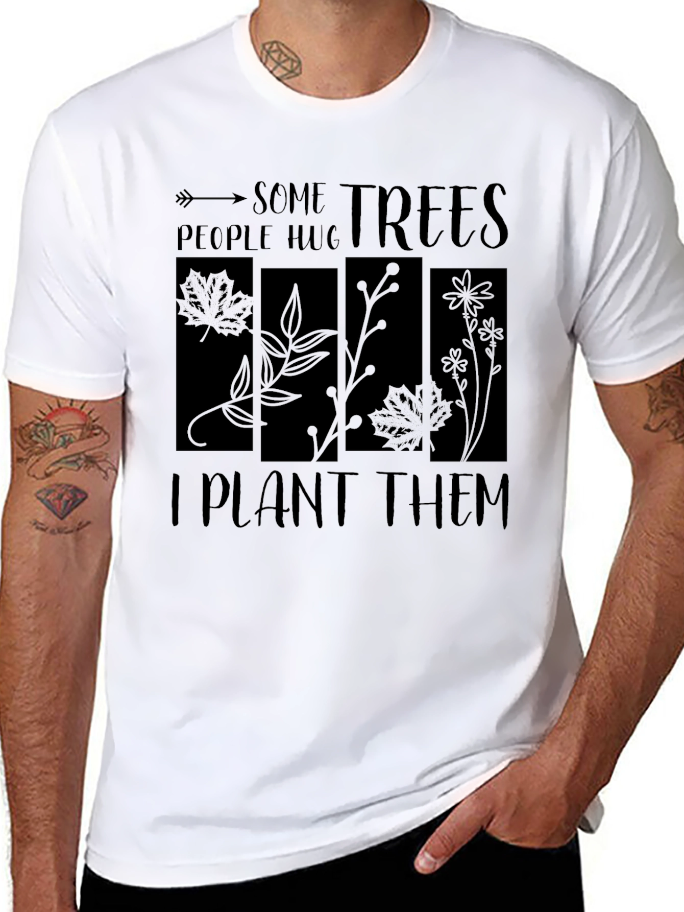 Some People Hug Trees T-Shirt - Plant Lover Tee