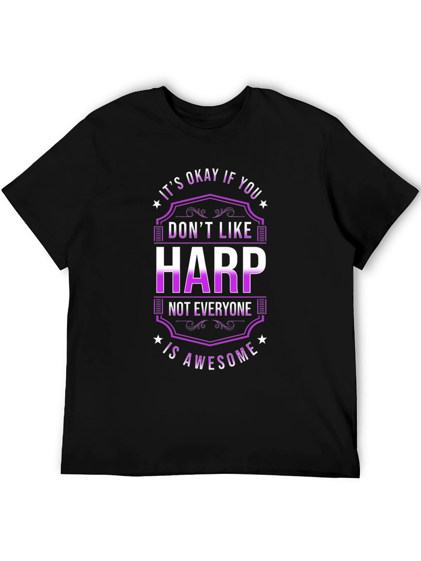 Funny Harp Player Graphic T-Shirt