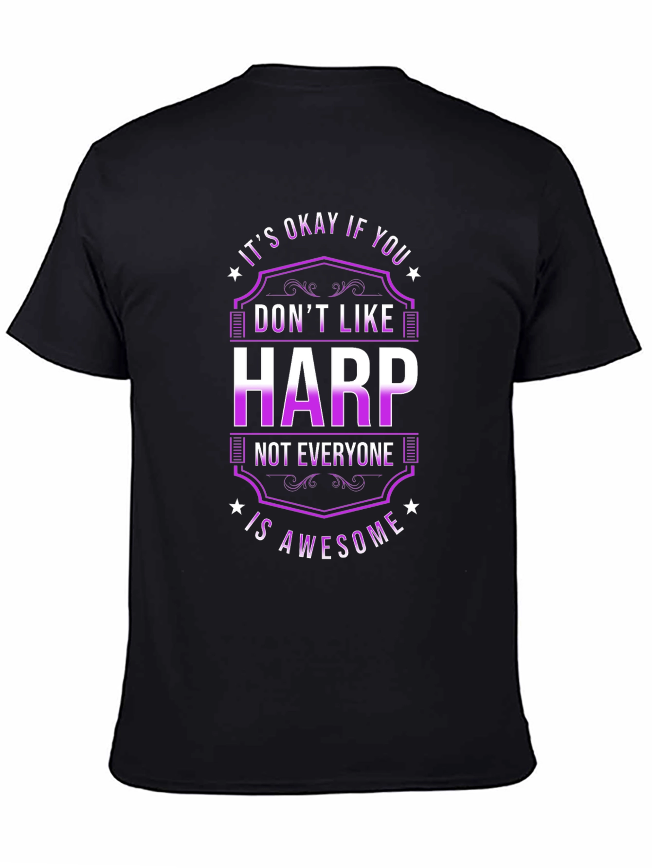 Funny Harp Player Graphic T-Shirt
