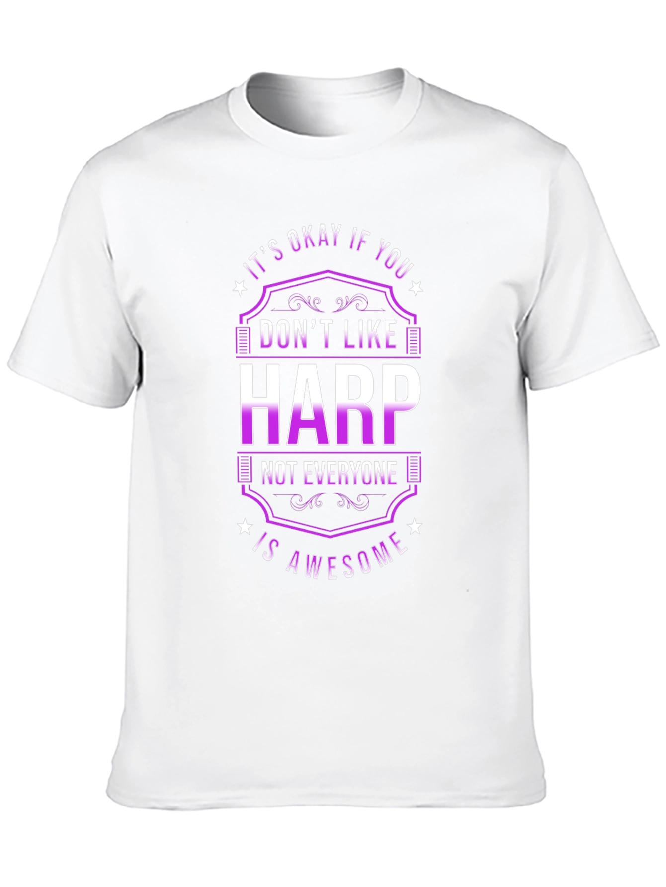 Funny Harp Player Graphic T-Shirt