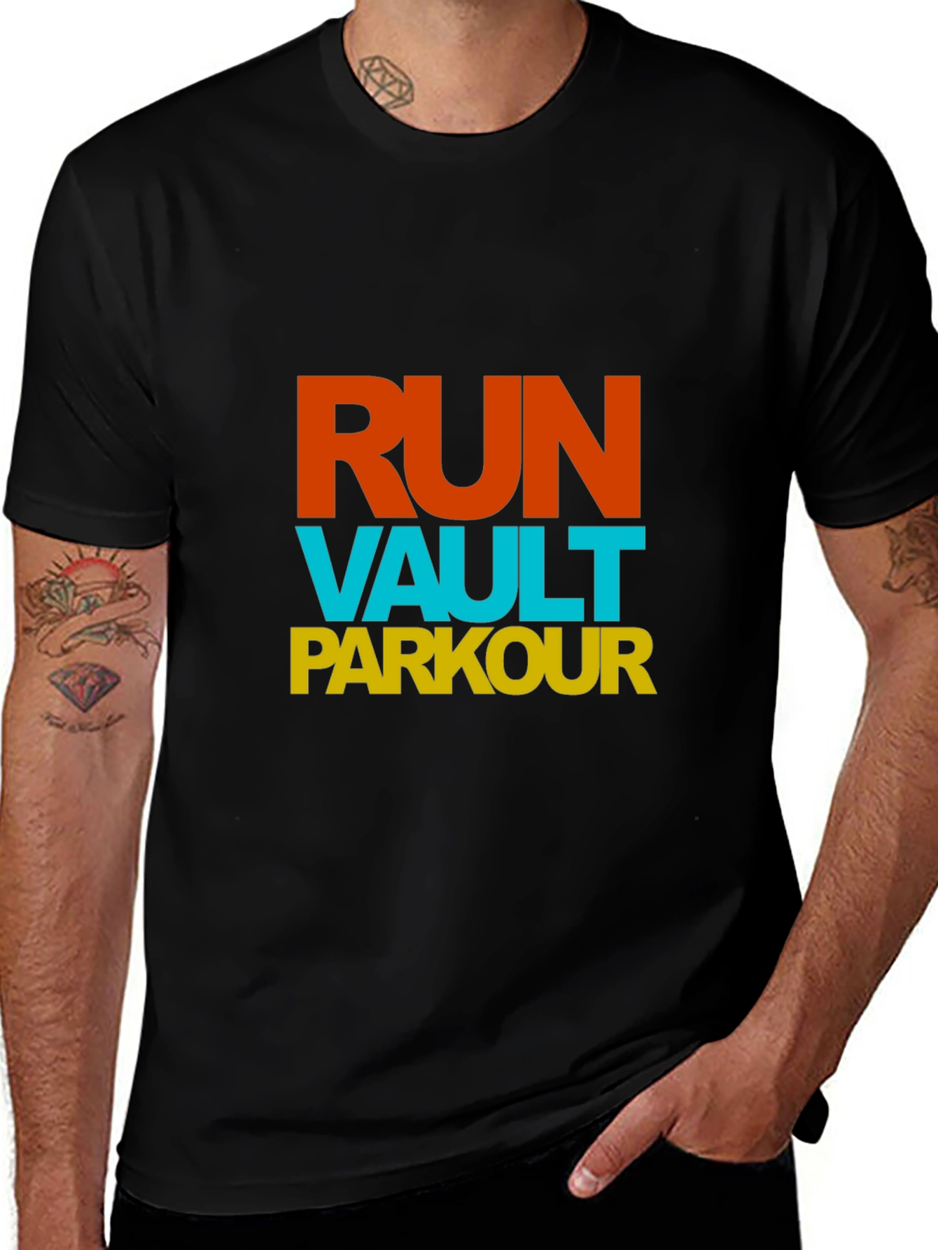 Run Vault Parkour Graphic Tee - Stylish Activewear