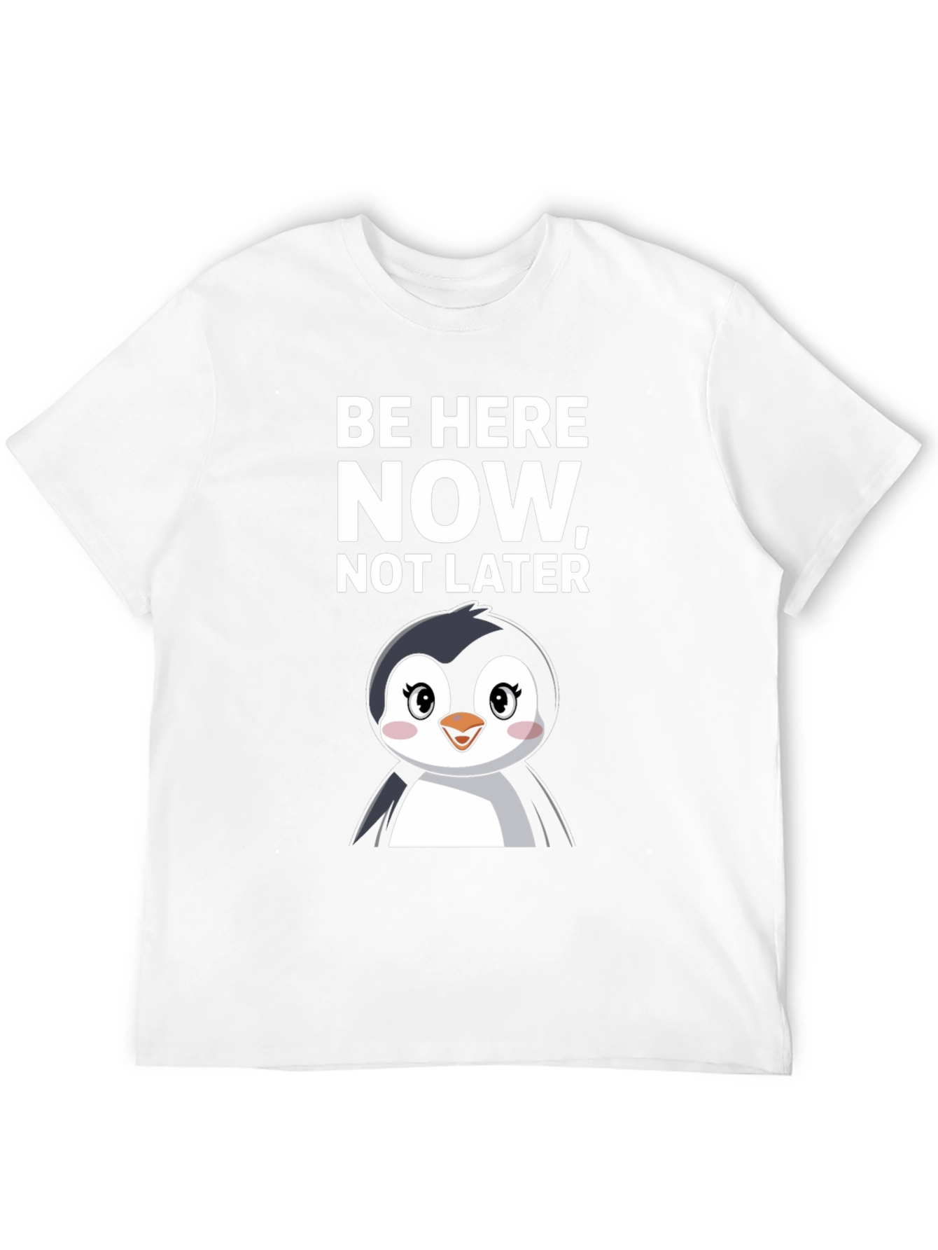 Be Here Now Penguin T-Shirt - Black