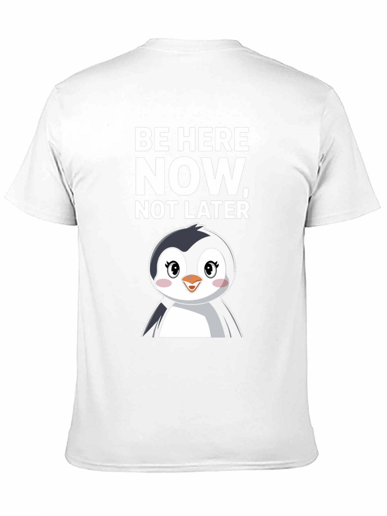 Be Here Now Penguin T-Shirt - Black