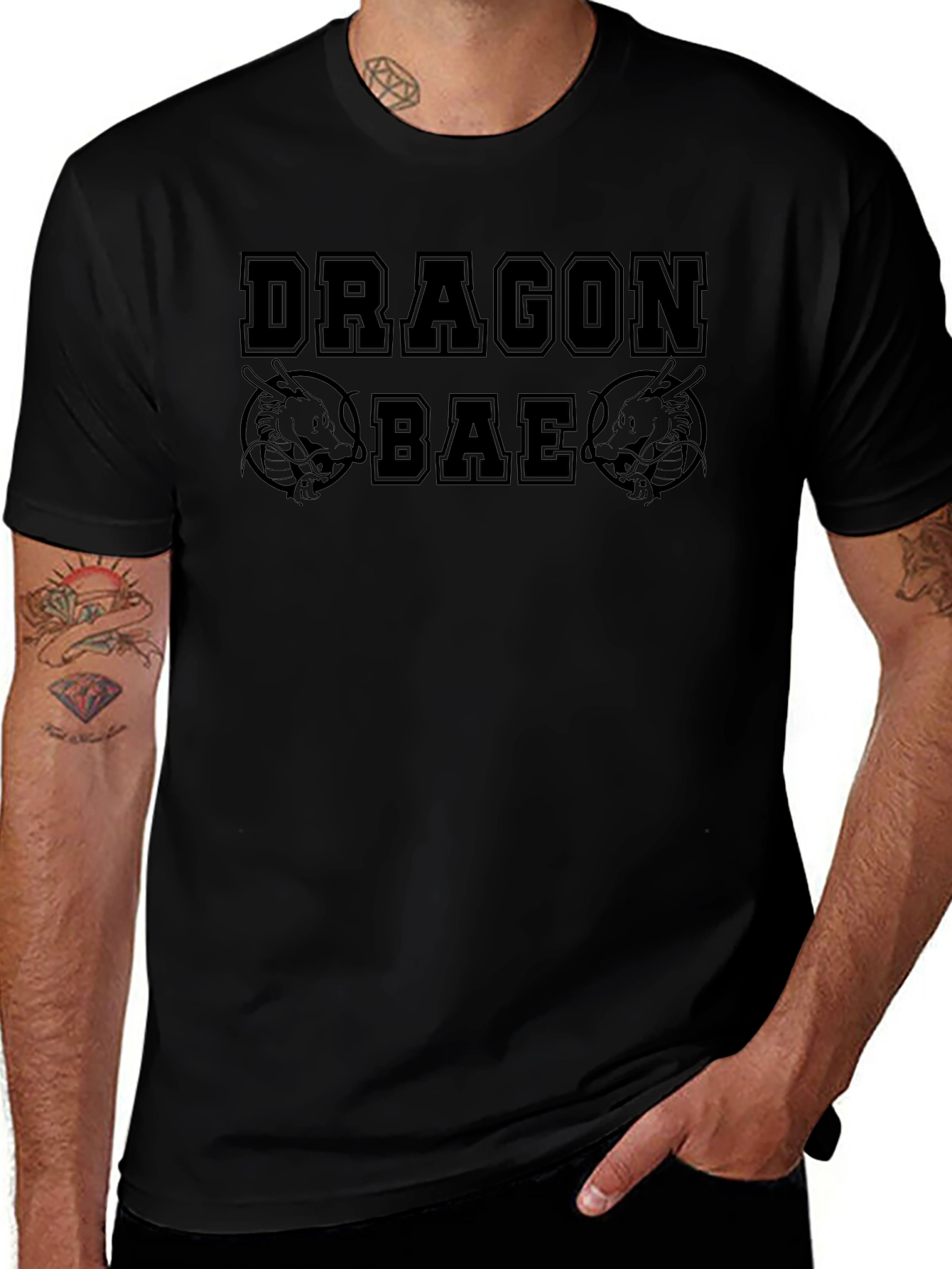 Dragon Bae Black Graphic T-Shirt