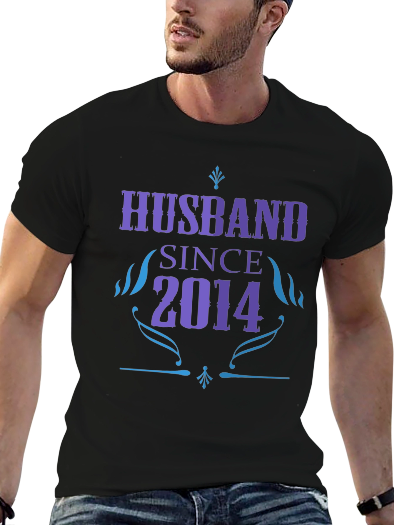 Husband Since 2014 Graphic T-Shirt - Anniversary Gift