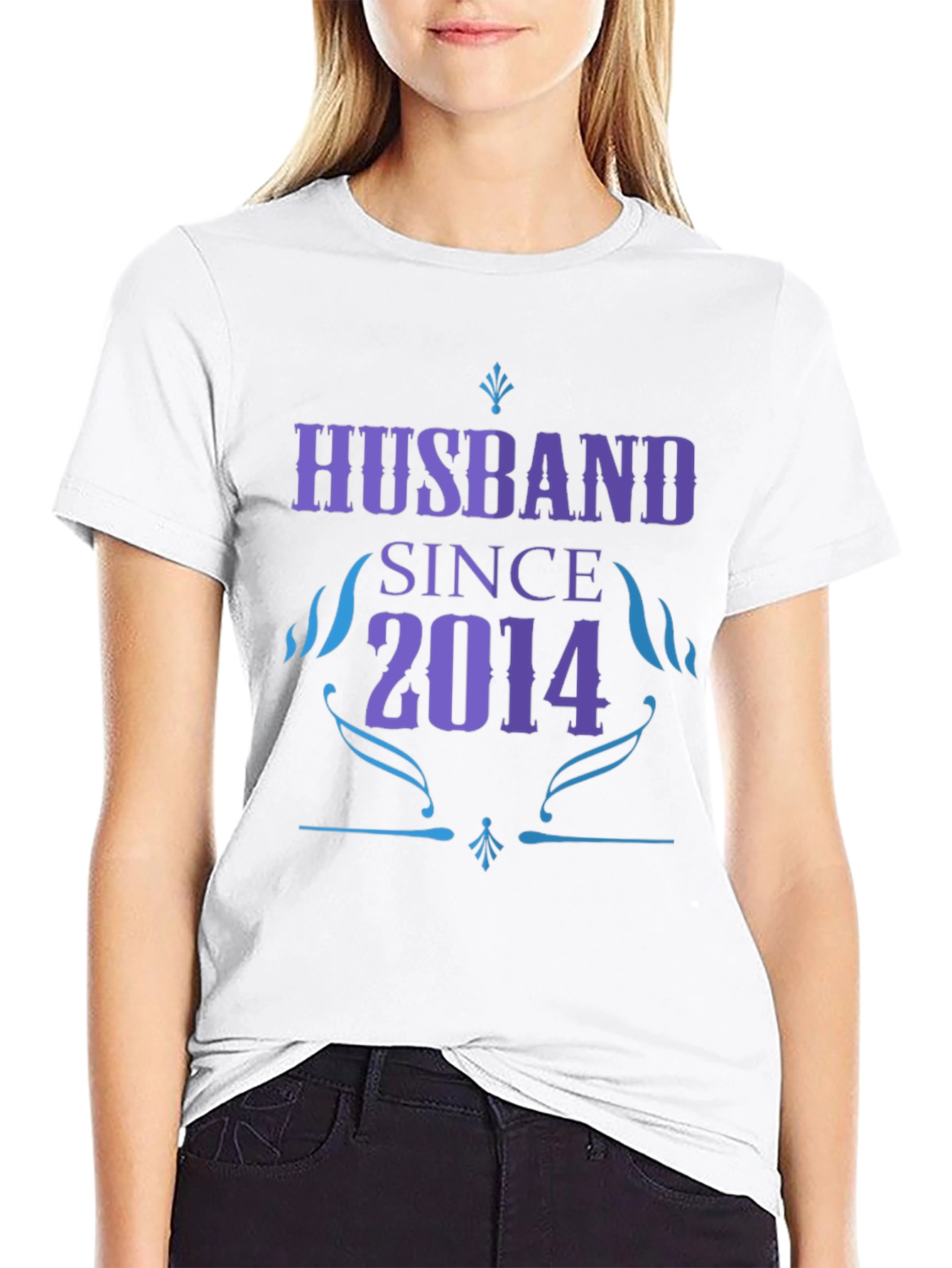 Husband Since 2014 Graphic T-Shirt - Anniversary Gift