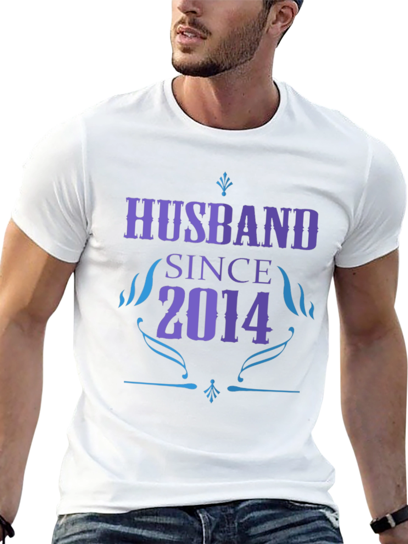 Husband Since 2014 Graphic T-Shirt - Anniversary Gift