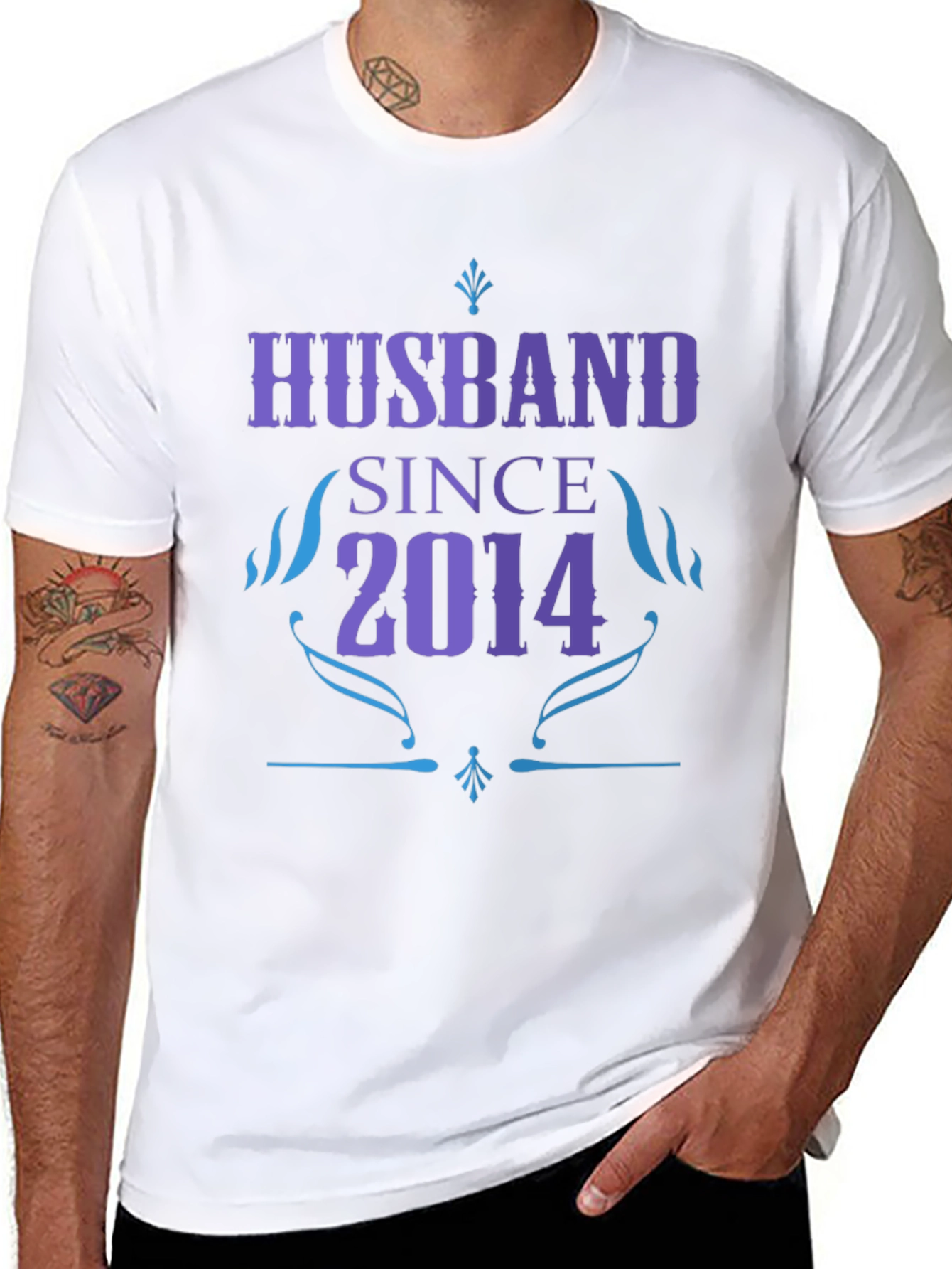 Husband Since 2014 Graphic T-Shirt - Anniversary Gift