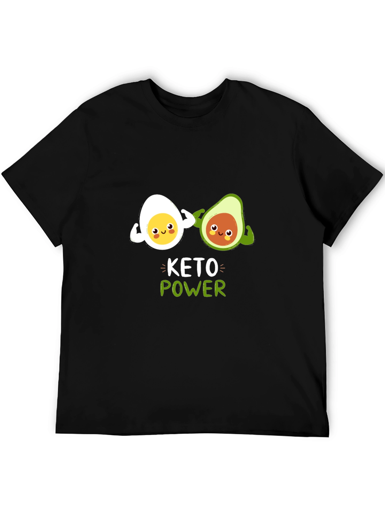 Keto Power T-Shirt Funny Egg and Avocado Gym Tee