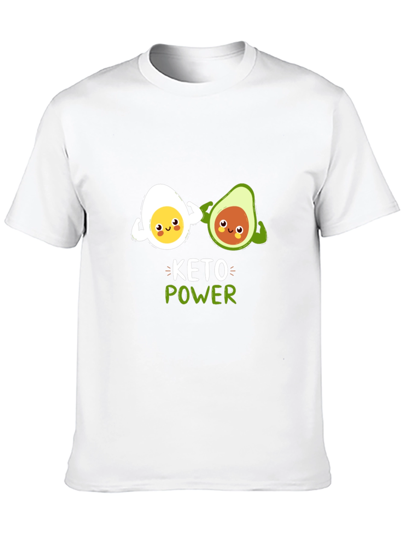 Keto Power T-Shirt Funny Egg and Avocado Gym Tee