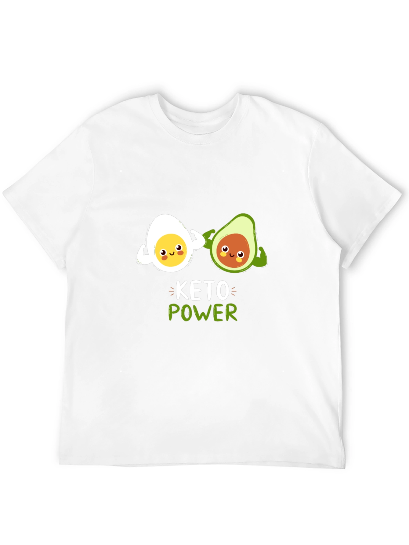 Keto Power T-Shirt Funny Egg and Avocado Gym Tee