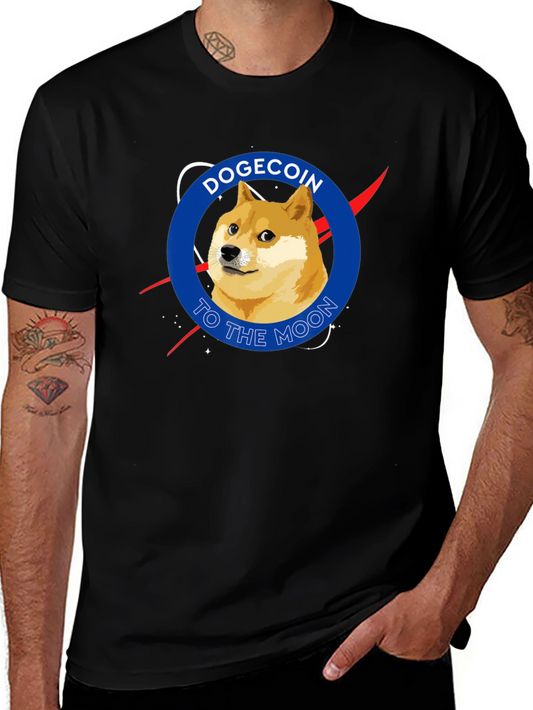 Dogecoin To The Moon T-Shirt – Crypto Space Graphic Tee