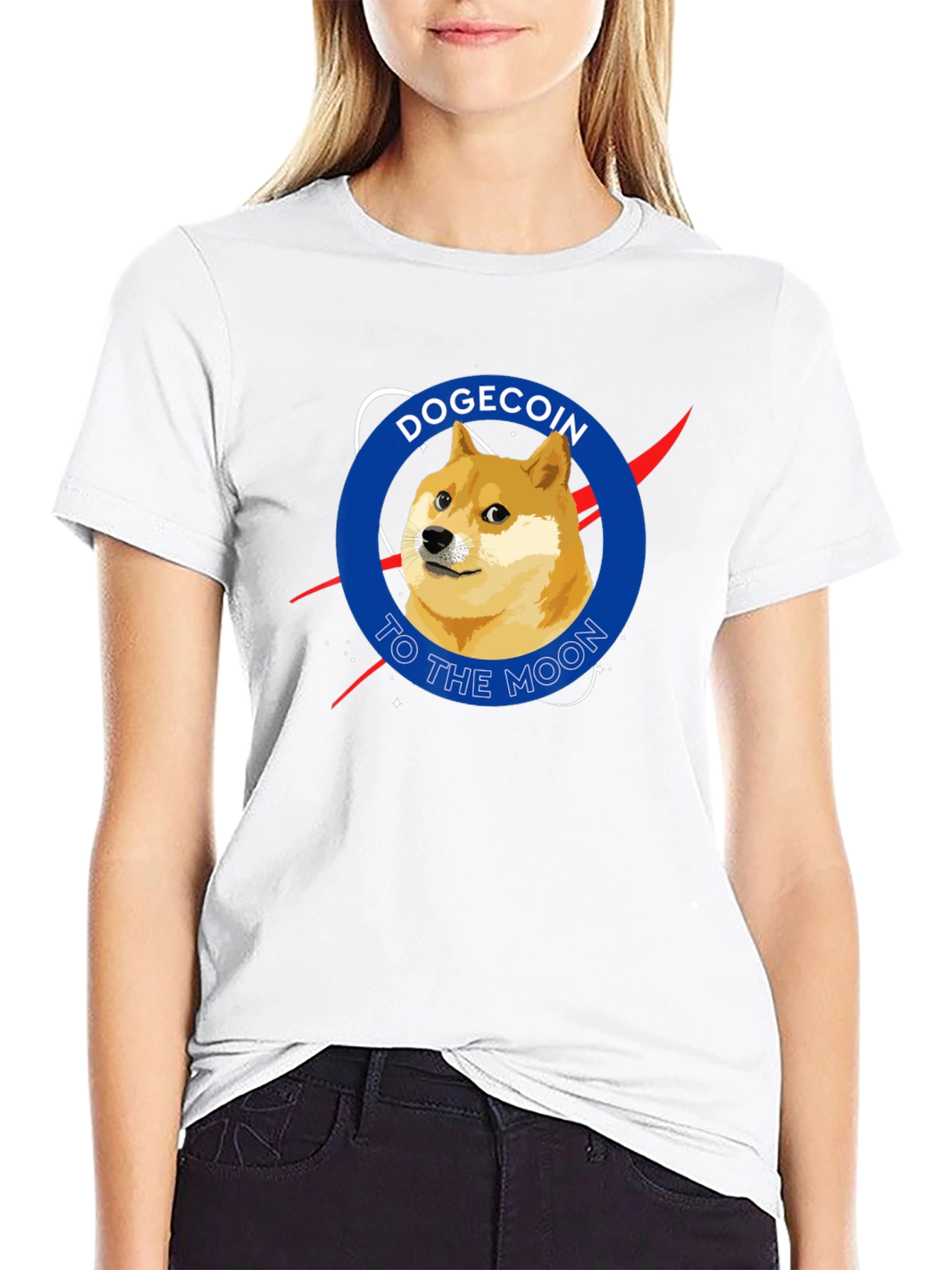Dogecoin To The Moon T-Shirt – Crypto Space Graphic Tee
