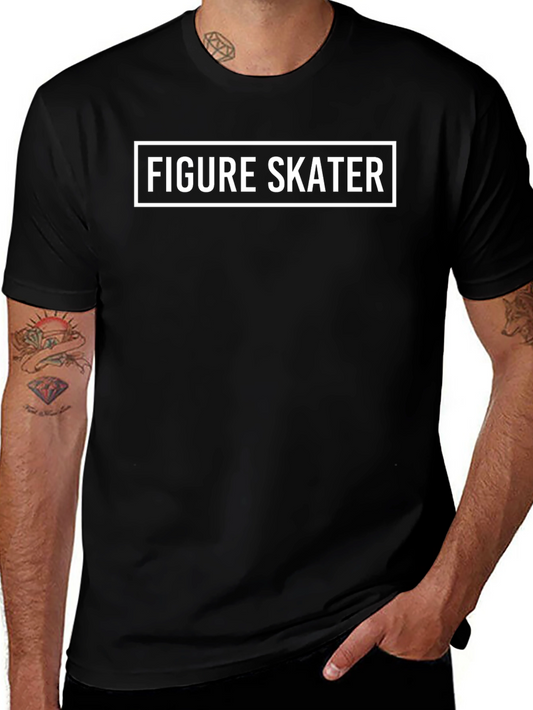 Figure Skater T-Shirt - Black Cotton Graphic Tee