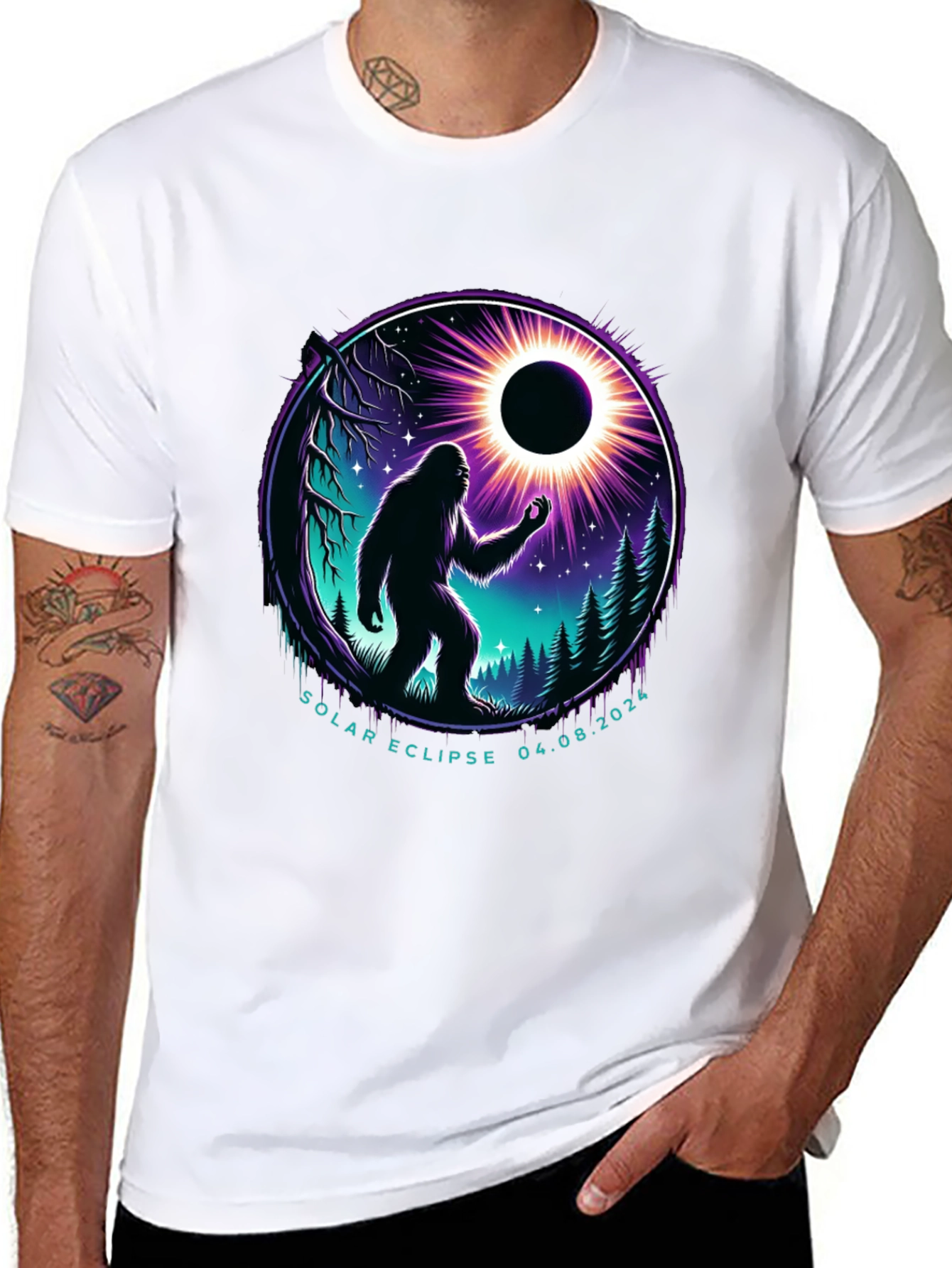 Solar Eclipse 2024 Bigfoot T-Shirt