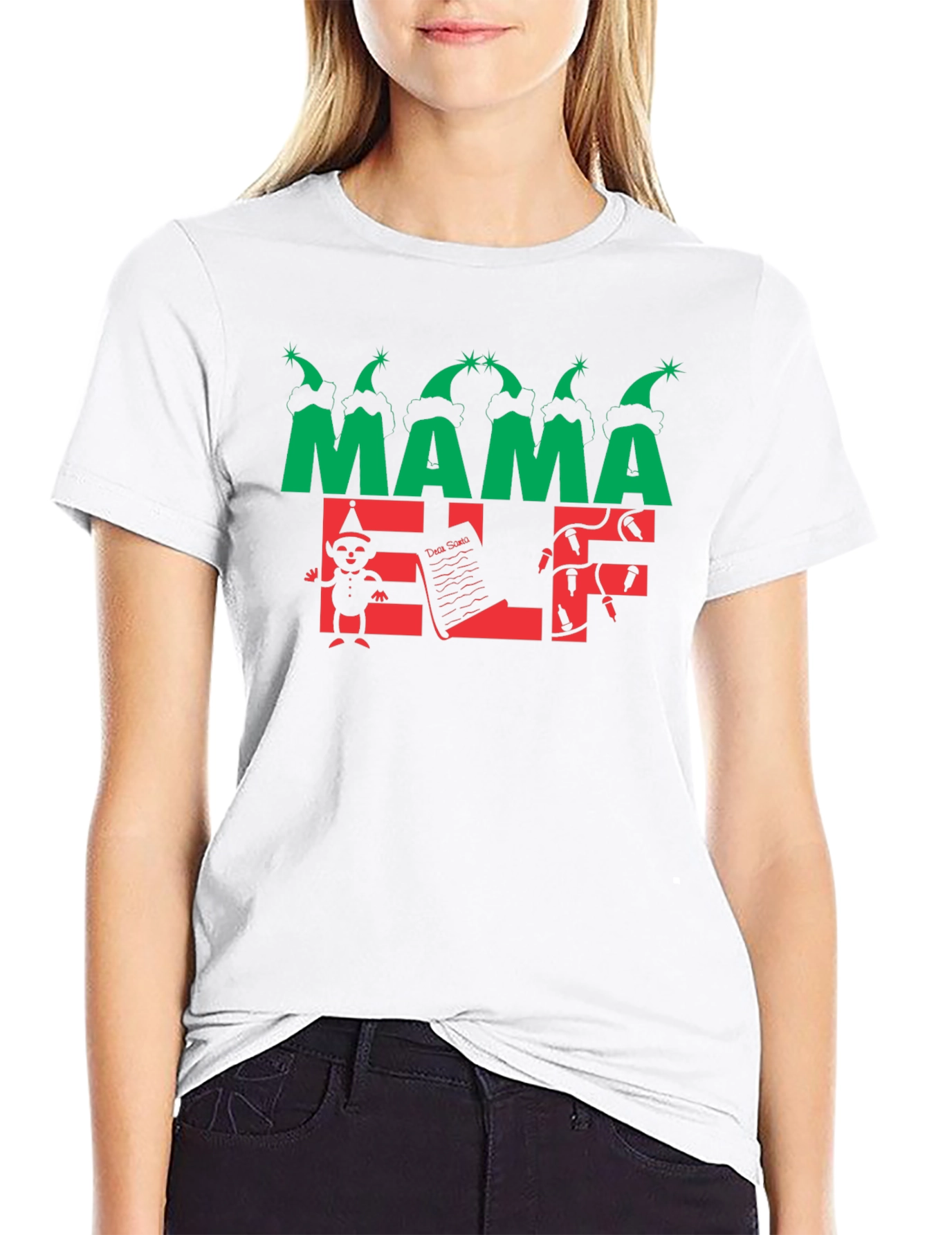 Mama Elf Christmas T-Shirt - Holiday Tee