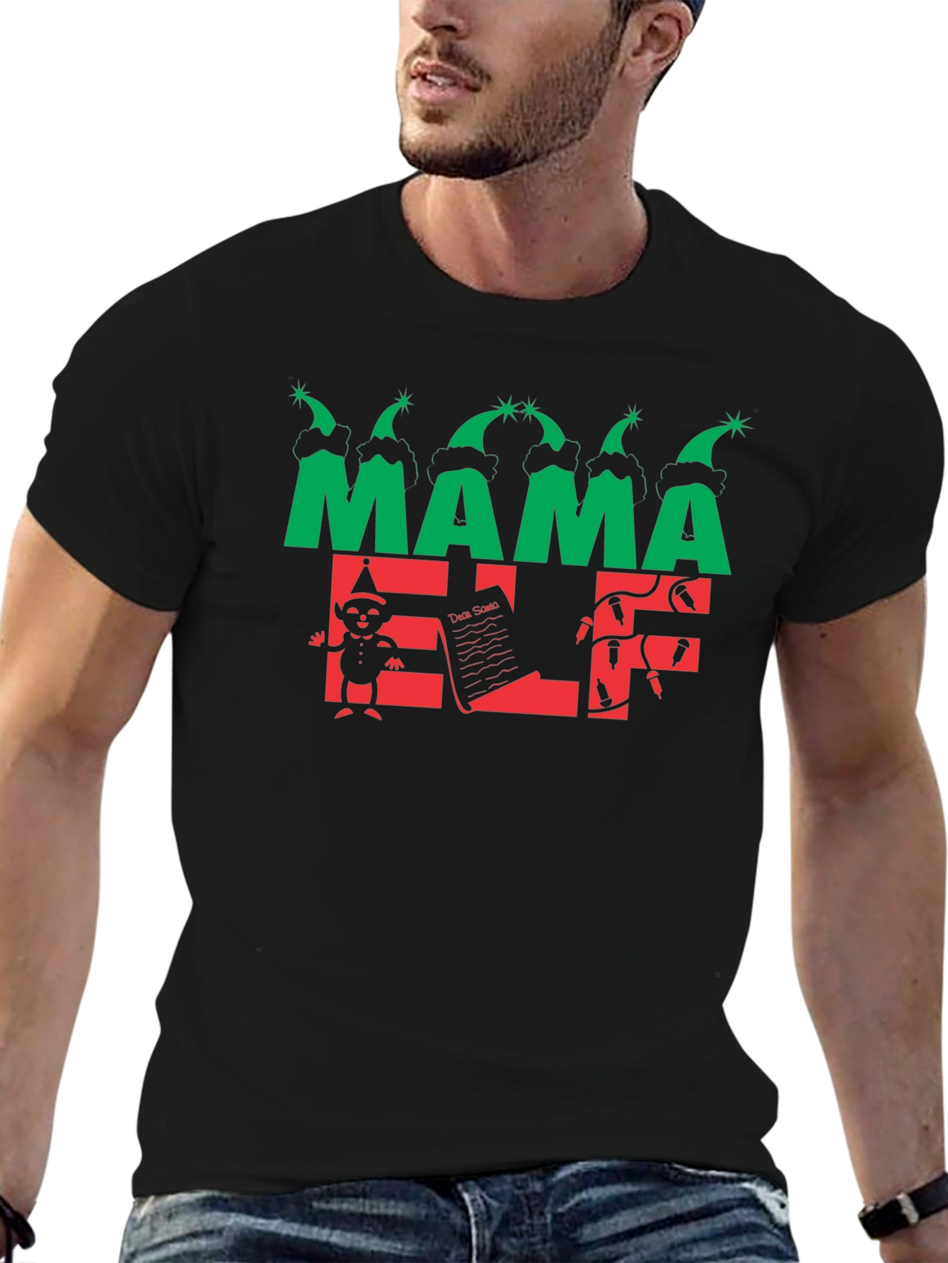 Mama Elf Christmas T-Shirt - Holiday Tee