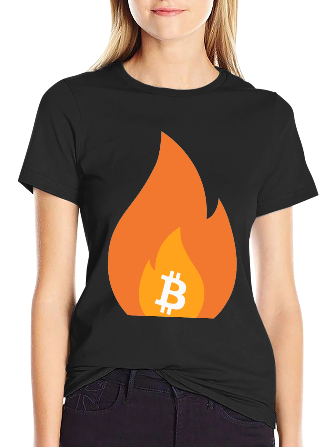 Bitcoin Flame Graphic T-Shirt