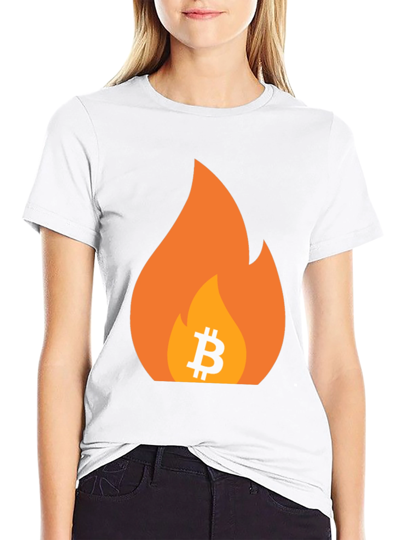 Bitcoin Flame Graphic T-Shirt