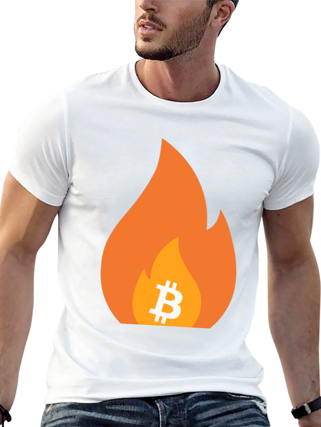 Bitcoin Flame Graphic T-Shirt
