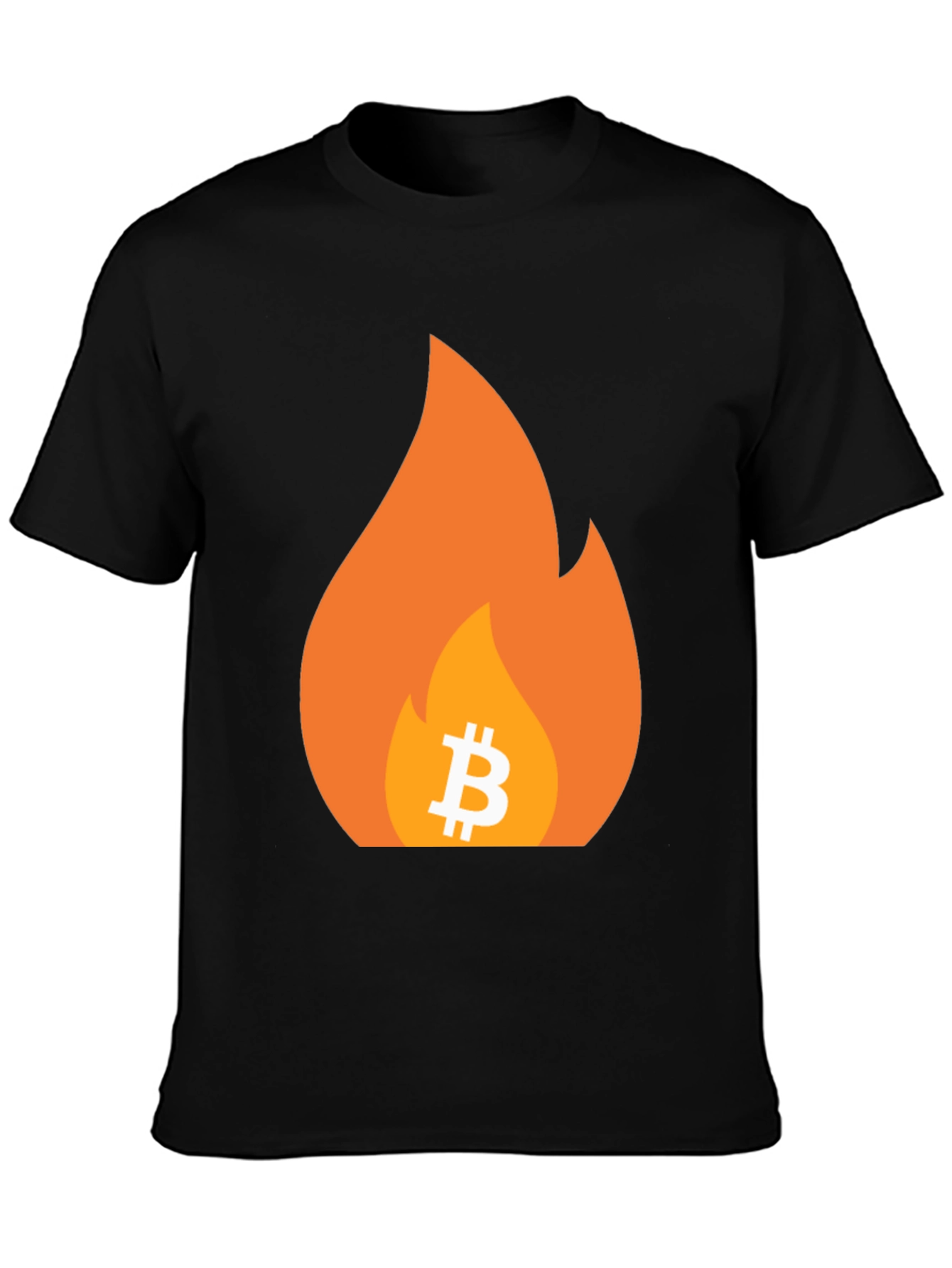 Bitcoin Flame Graphic T-Shirt