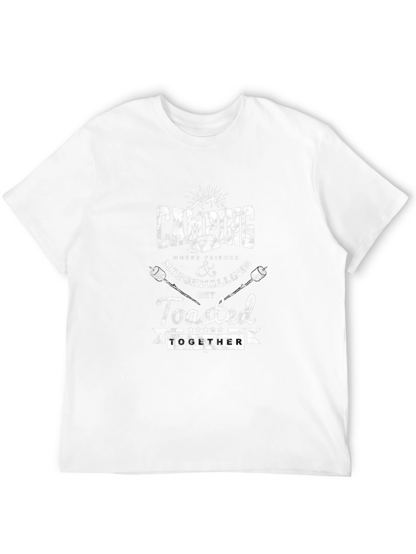 Camping Marshmallow Toasted Together Graphic T-Shirt