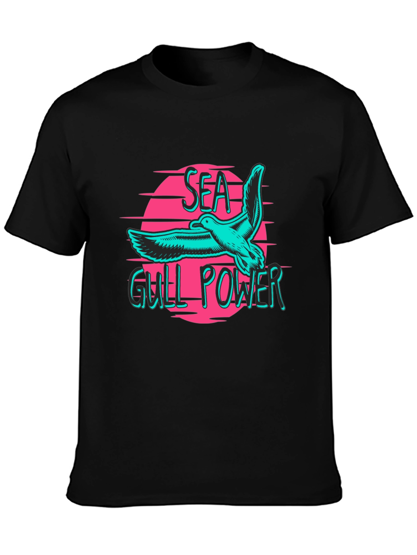Seagull Power Graphic Tee - Retro Vibes