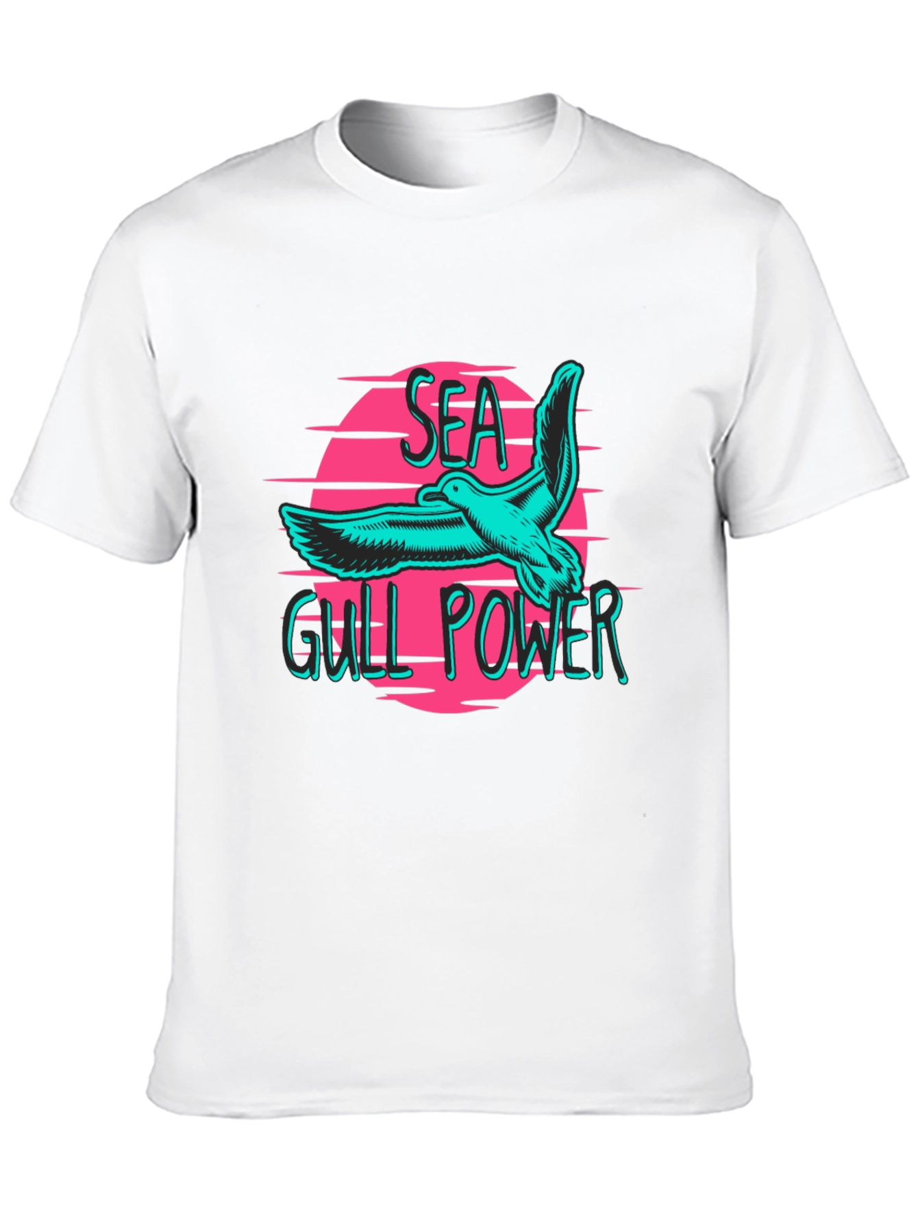 Seagull Power Graphic Tee - Retro Vibes