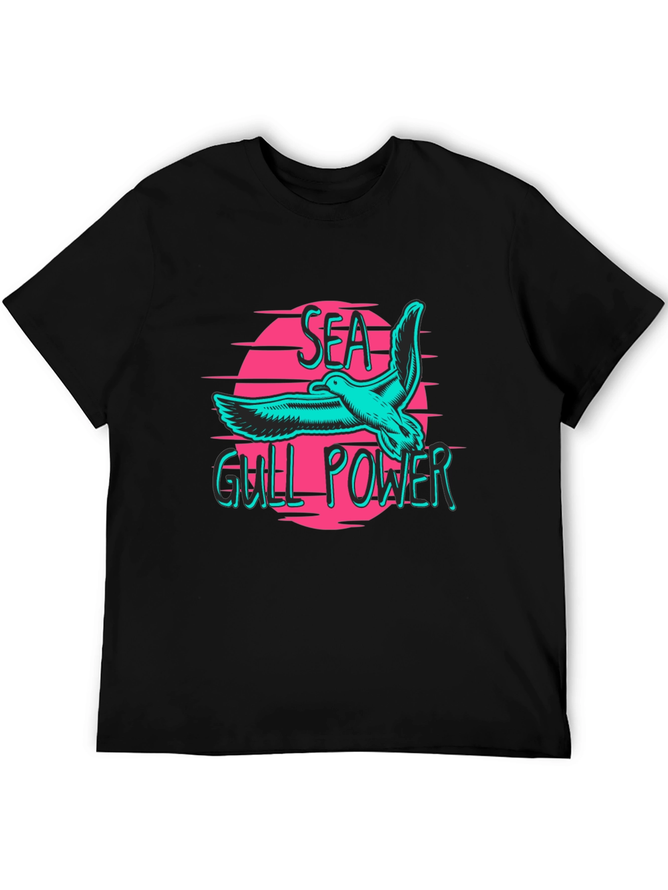 Seagull Power Graphic Tee - Retro Vibes