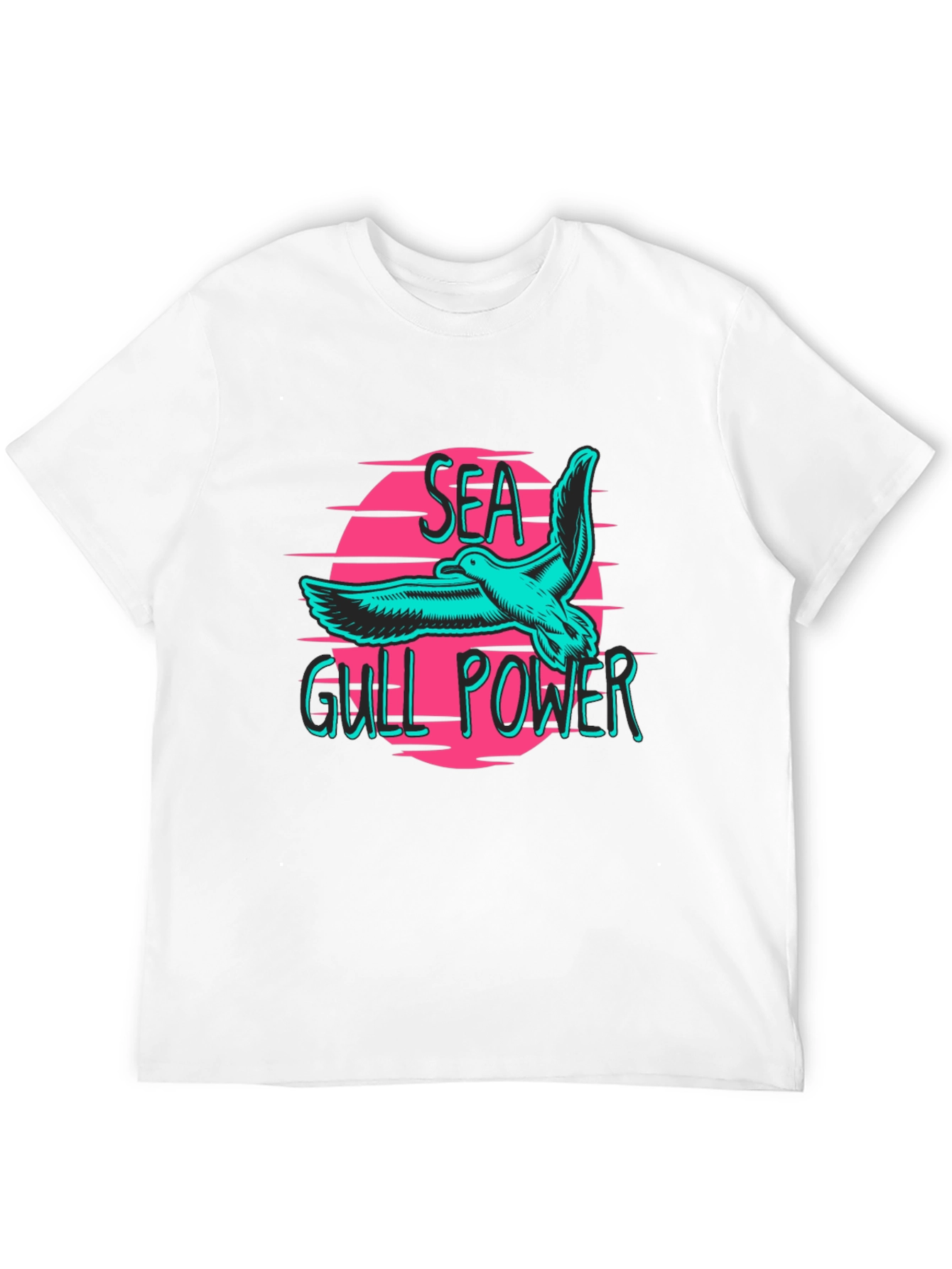 Seagull Power Graphic Tee - Retro Vibes