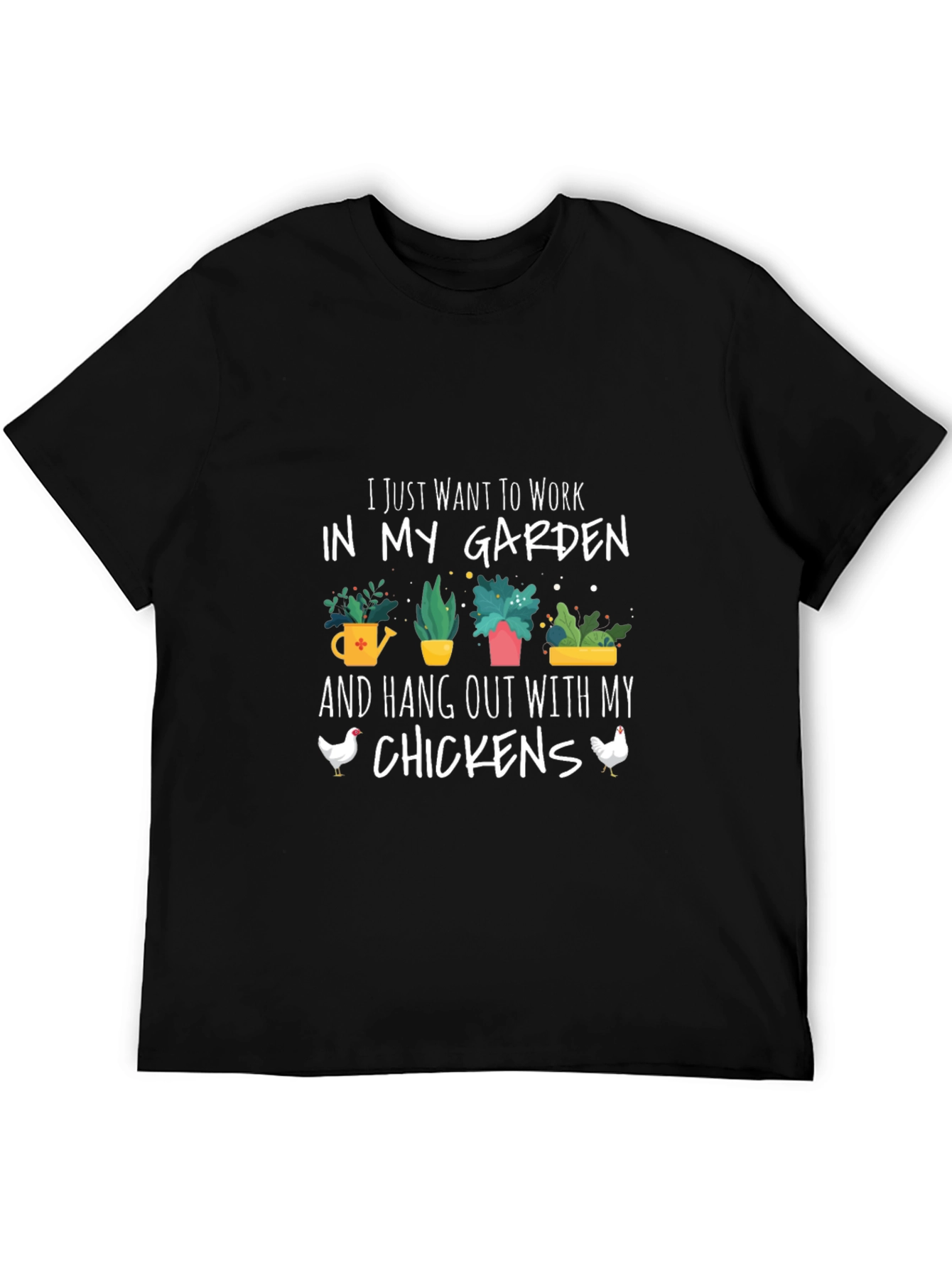 Garden and Chickens Graphic T-Shirt