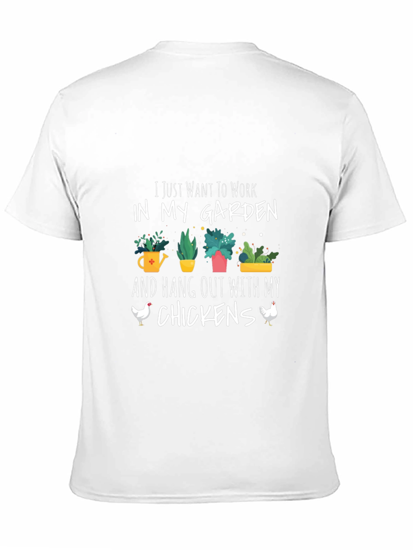 Garden and Chickens Graphic T-Shirt