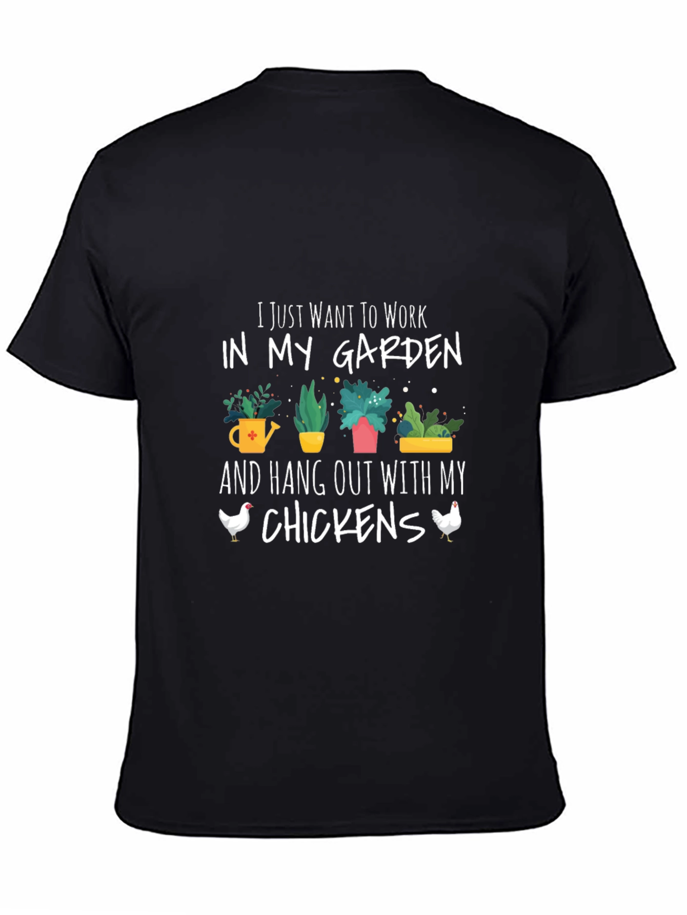 Garden and Chickens Graphic T-Shirt
