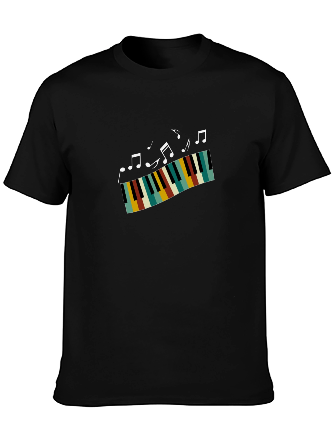 Musical Piano T-Shirt - Black