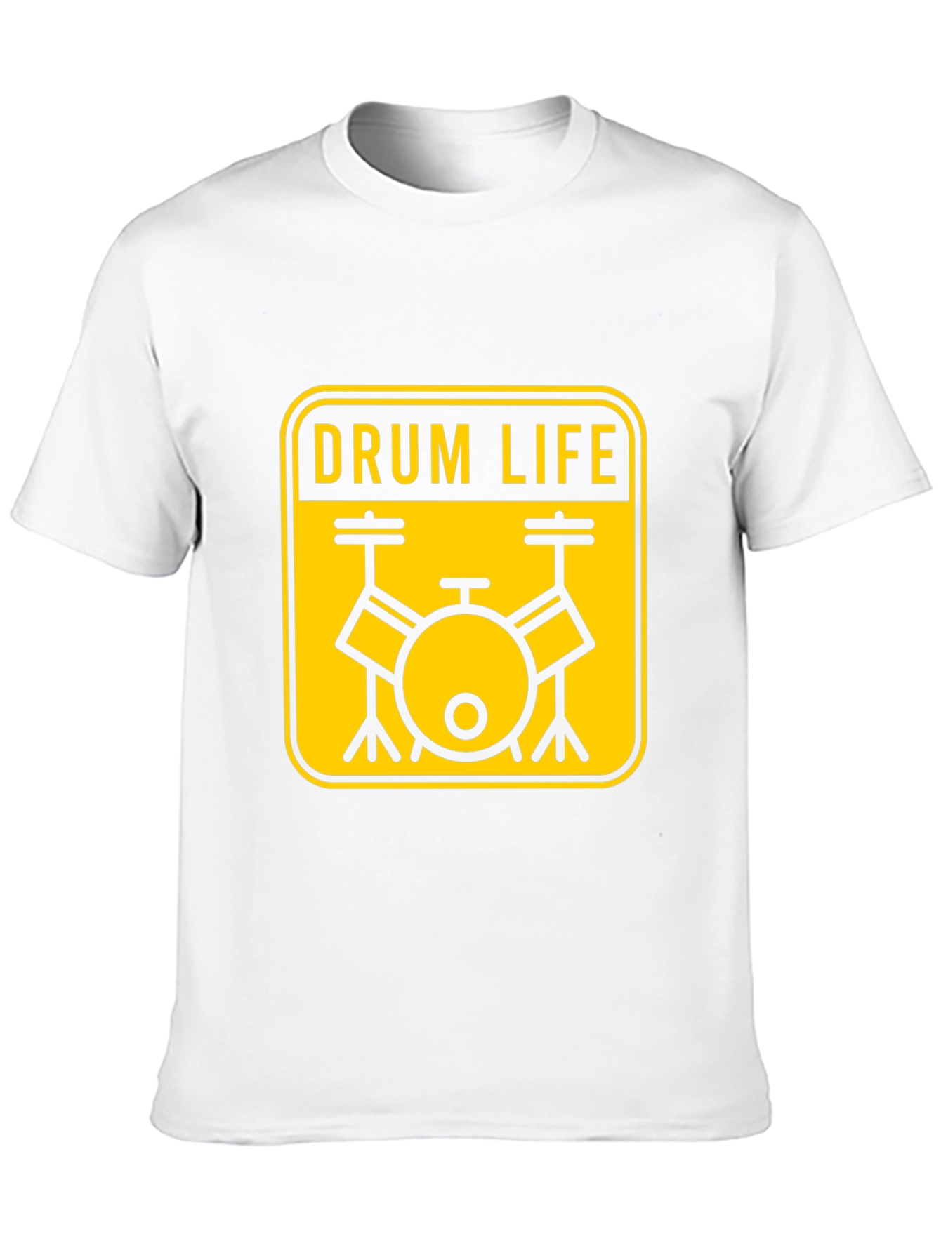 Drum Life Graphic T-Shirt - Black Crew Neck