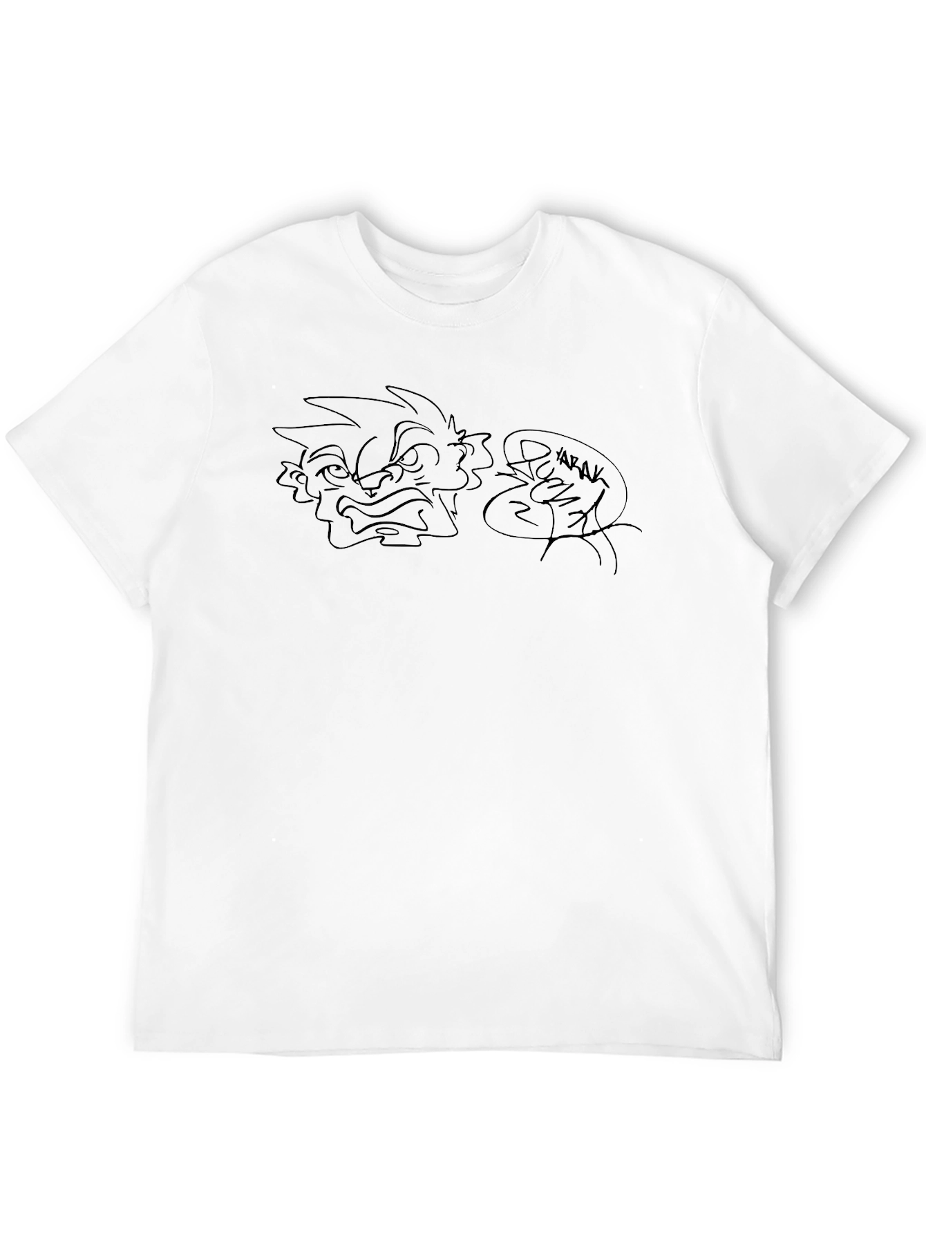 Graphic Tee - Abstract Angry Face