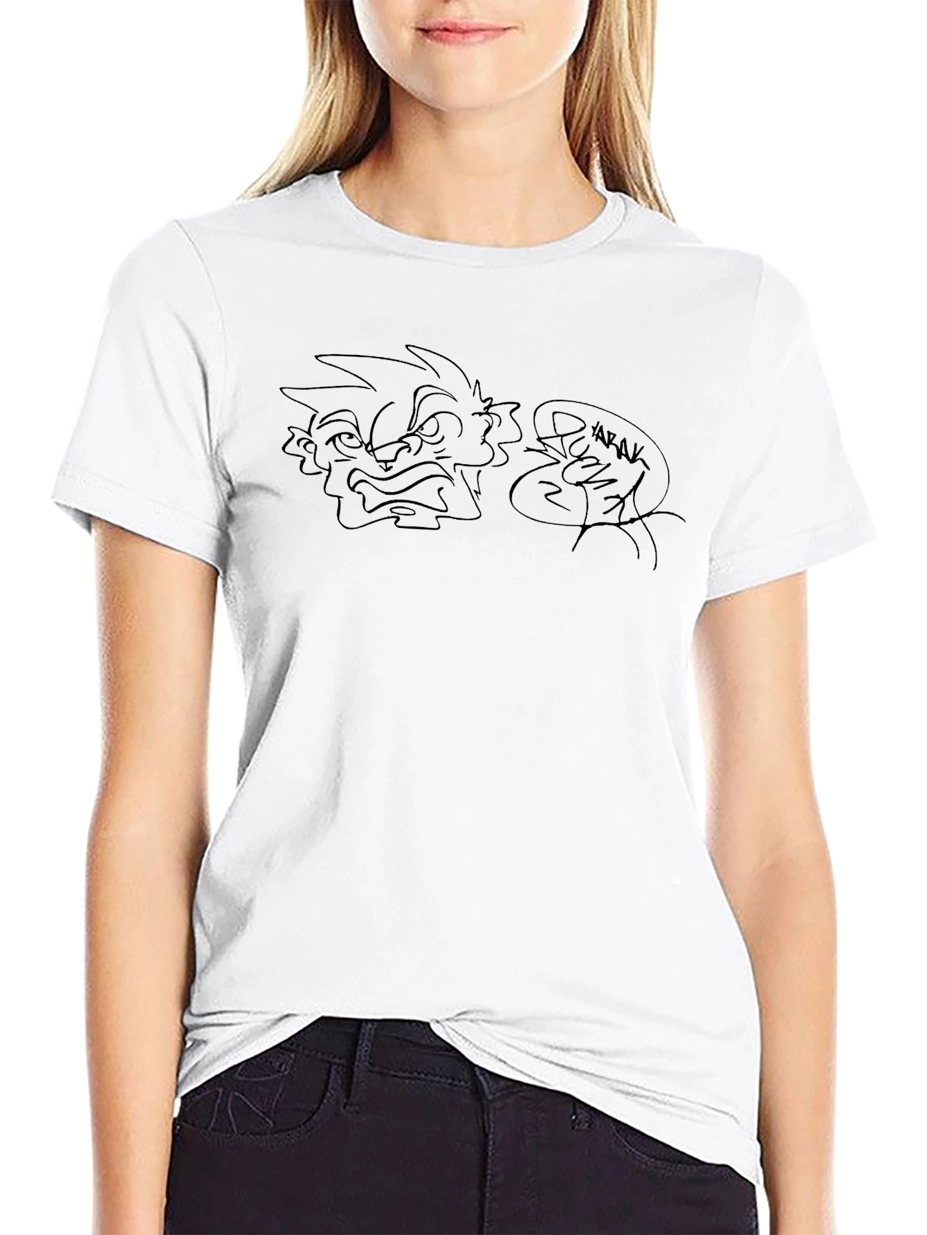 Graphic Tee - Abstract Angry Face