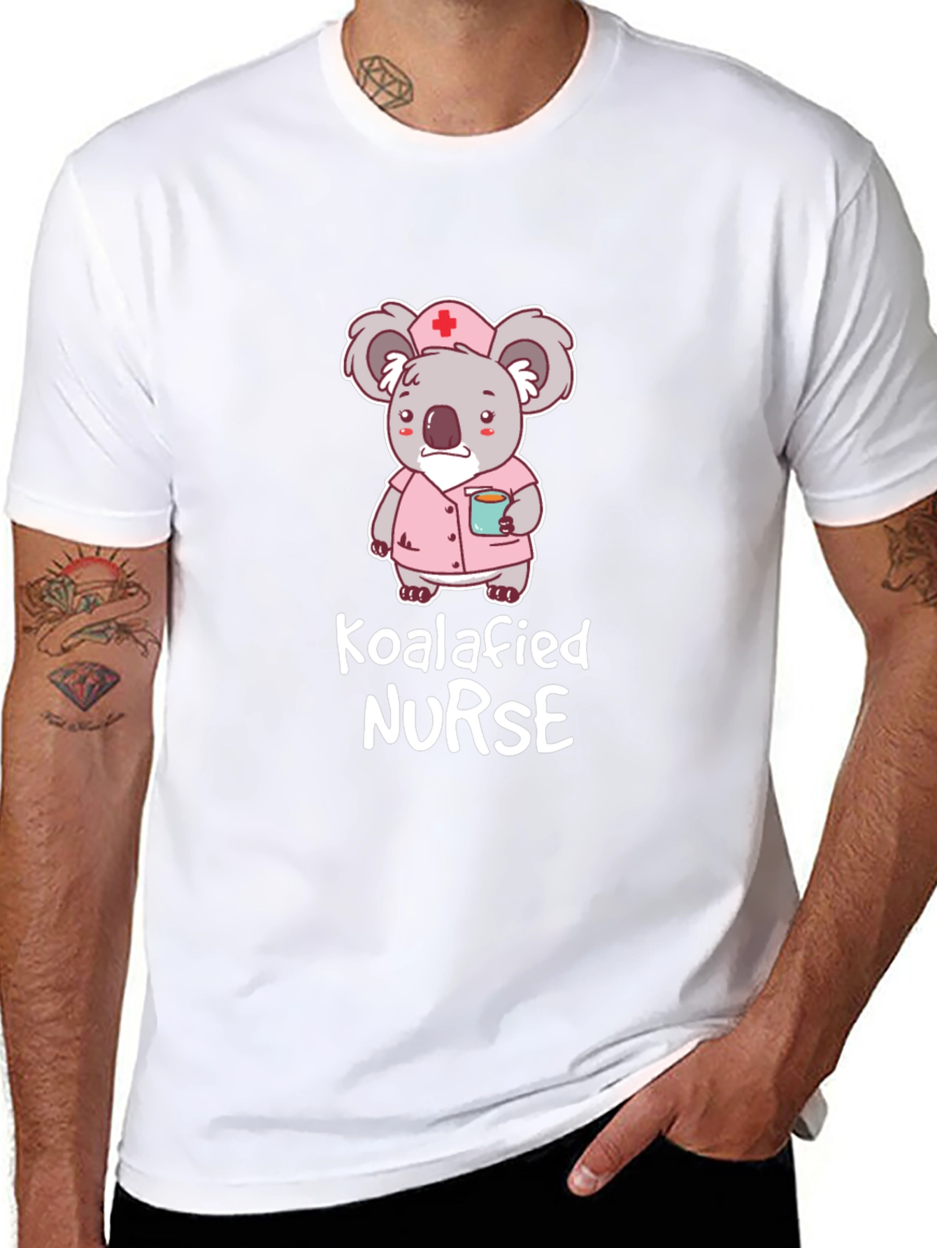 Koalafied Nurse Graphic T-Shirt - Cute Koala Design