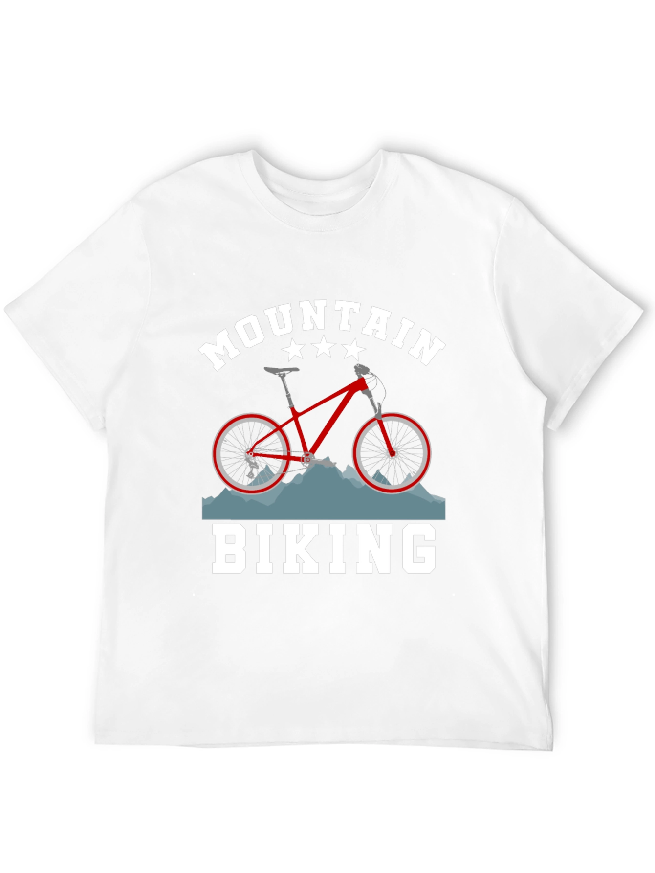 Mountain Biking Graphic T-Shirt - Black