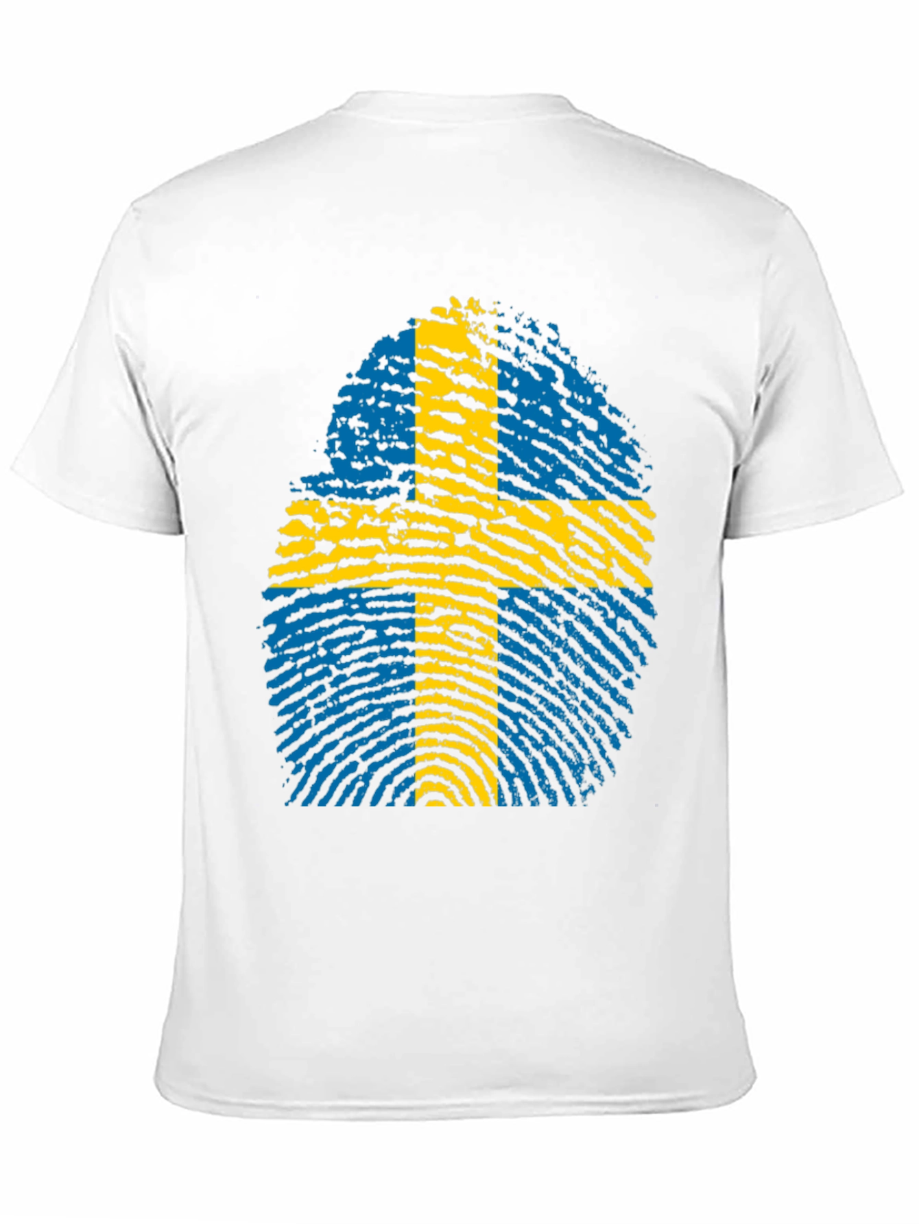 Sweden Flag Fingerprint T-Shirt