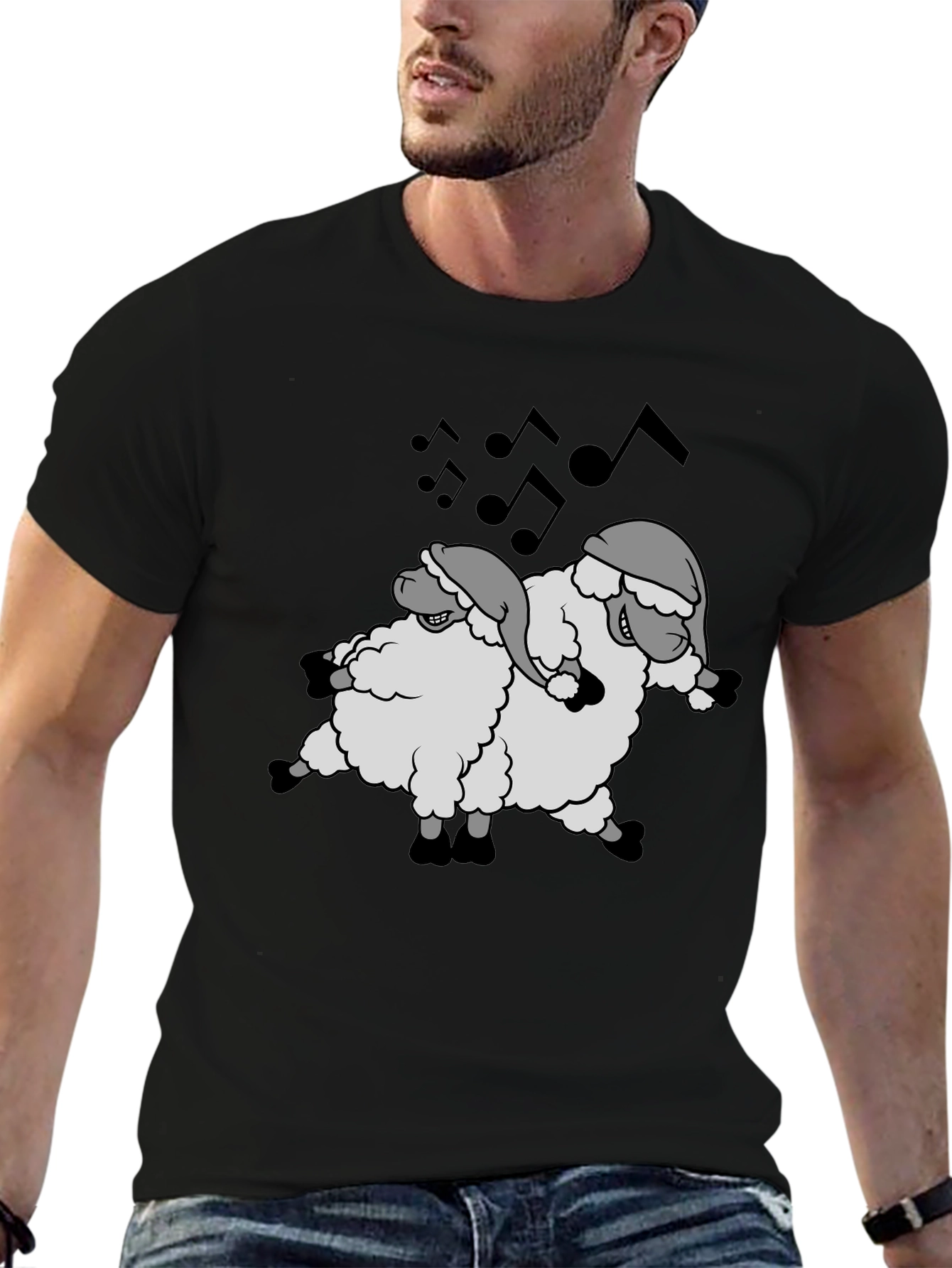 Dancing Sheep T-Shirt - Music & Holiday Cheer